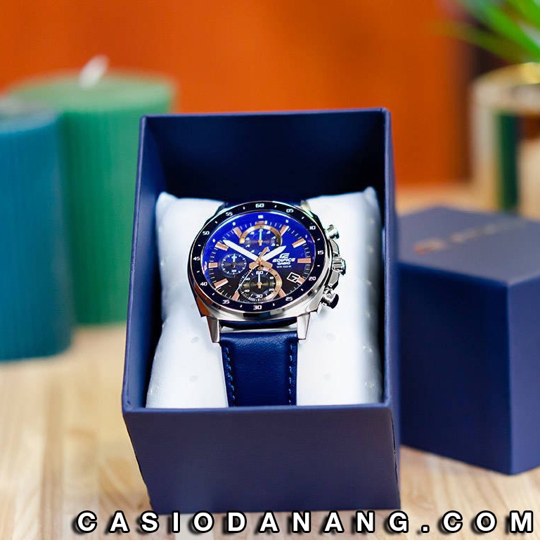 Đồng hồ nam Casio Edifice chính hãng Anh Khuê EFV-600L-2AVUDF (43mm)