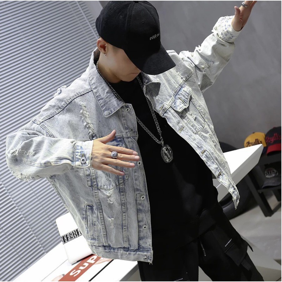 🌟HCM🌟🌺FREESHIP 99K🌺️⚡Áo Khoác Jean Nam⚡AKJN03 - Vivian2000 | BigBuy360 - bigbuy360.vn