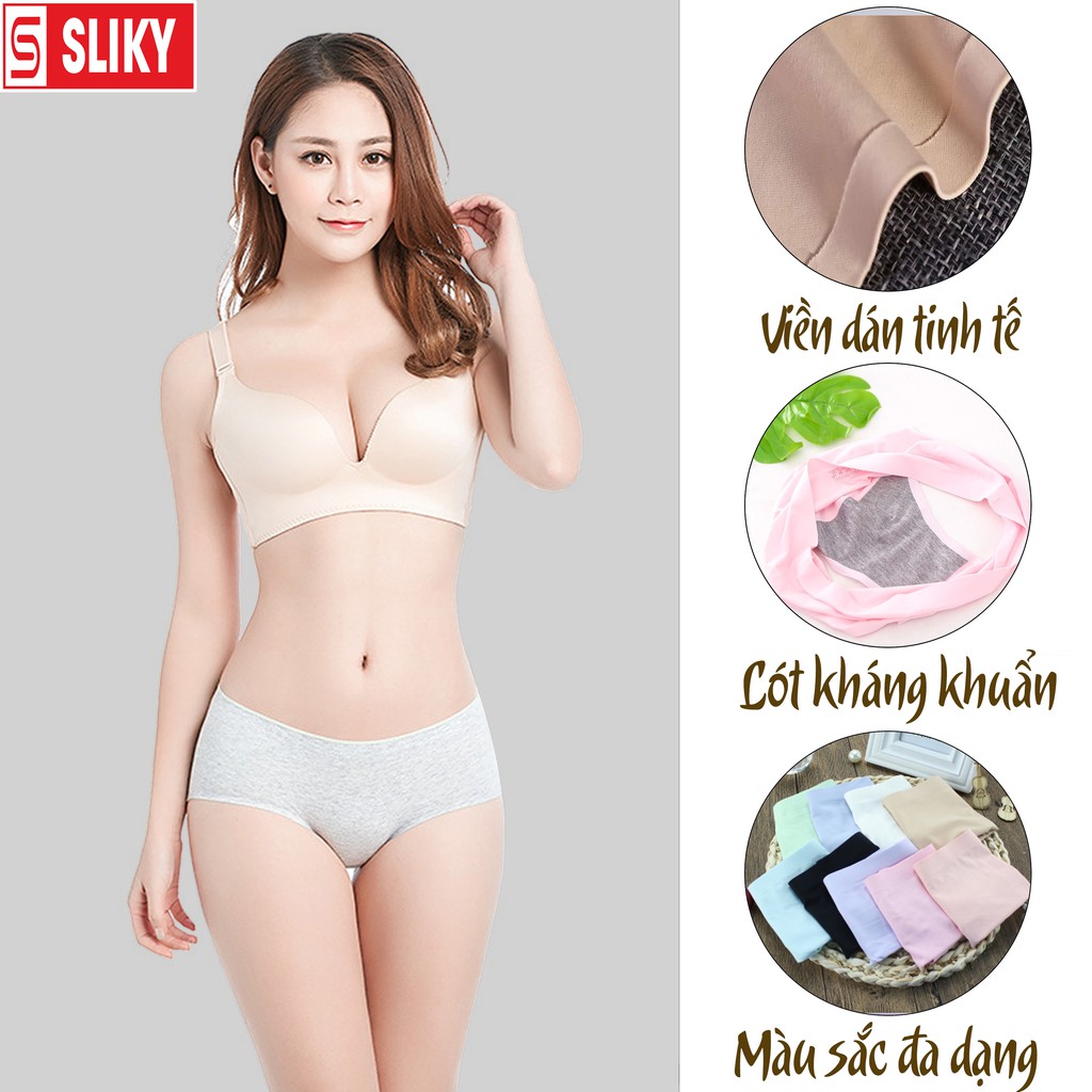 [Mã NOWSHIPT6HAPPY giảm 20k đơn 50k] Quần lót nữ, quần mặc trong váy cotton co dãn cực mềm mịn - SLIKY