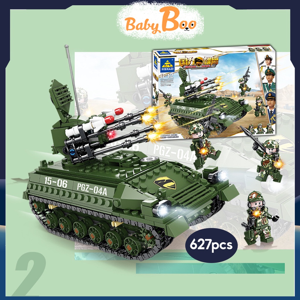 Lego Xe Tăng 6 Nòng - Đồ Chơi Lắp Ráp Super Tank Quân Sự - 627+ Chi Tiết Cho Bé - BabyBoo