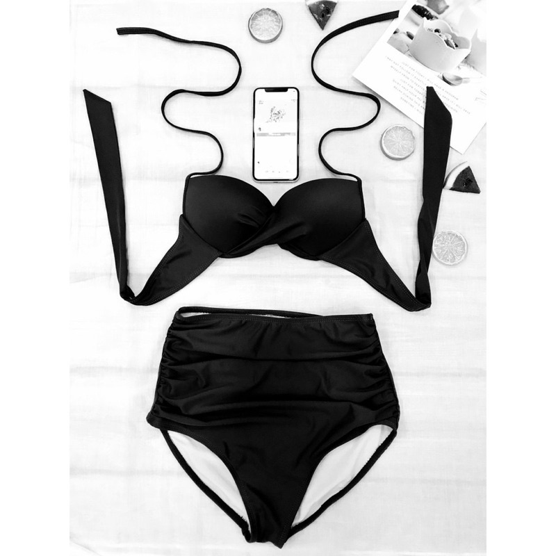 Bikini cạp cao áo cúp ngực tôn dáng sexy
