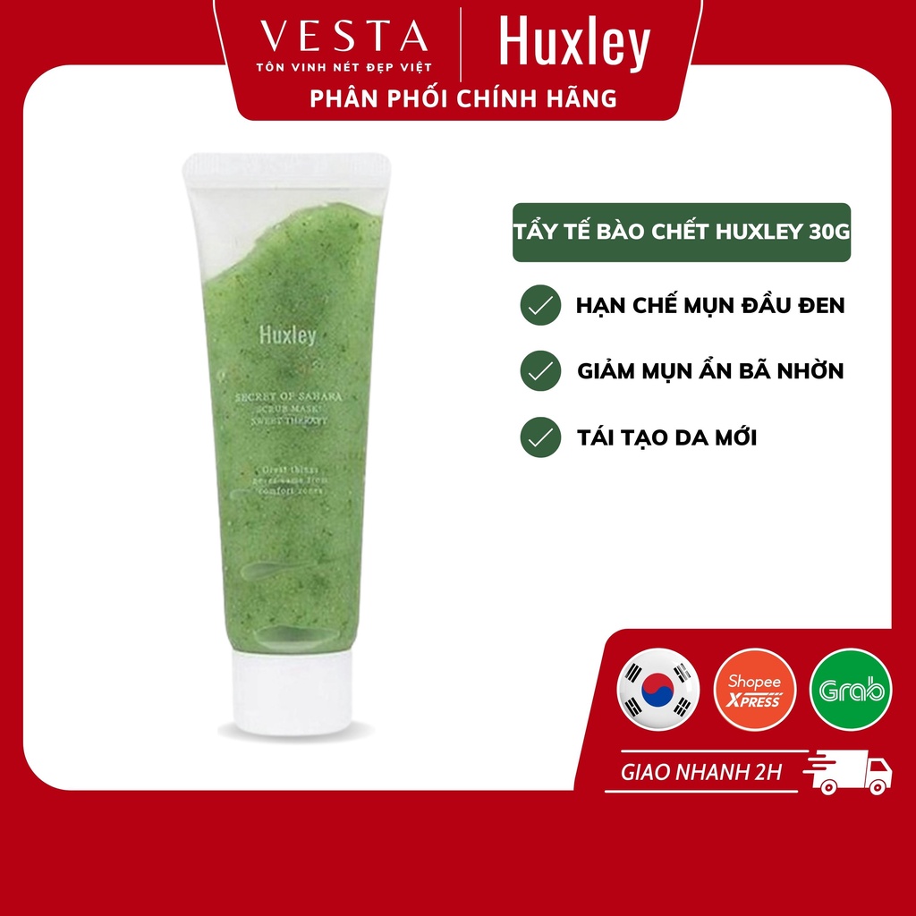 Tẩy Tế Bào Da Chết Huxley Body - Tẩy Da Chết Mặt Xương Rồng Secret of Sahara Scrub Mask 30g