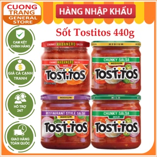Sốt Tostitos Chunky salsa mild, Salsa tostitos medium, Salsa con queso, Habanero 440g