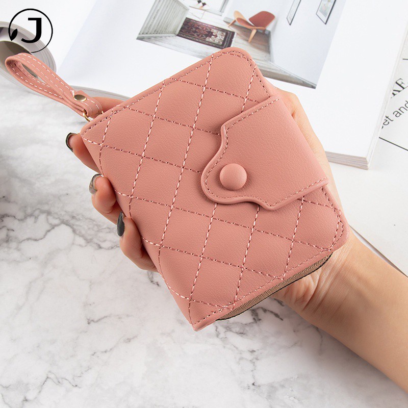 KAITIFEI Ví da ngắn thiết kế nhỏ gọn thời trang sang trọng dành cho nữ