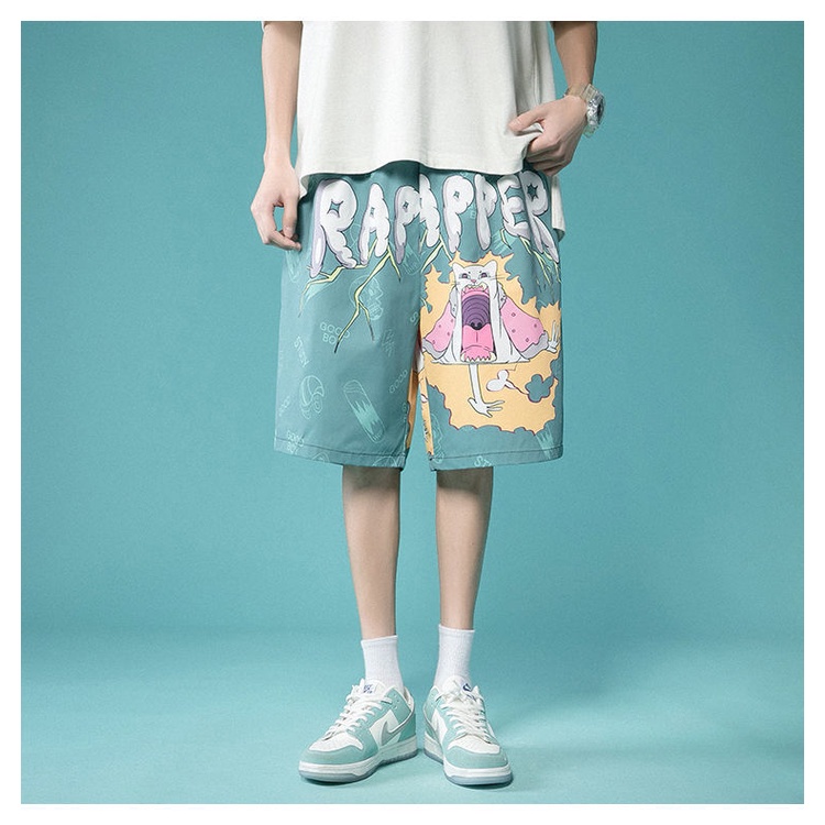 Quần Short Đi Biển Dáng Rộng Cỡ Lớn Vải Lụa Mát Nhanh Khô Thời Trang Mùa Hè Cho Nam