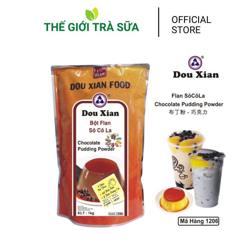 Thạch pudding Trứng pudding khoai môn cà phê Douxian Đài Loan Chính hãng gói chiết  làm topping trà sữa