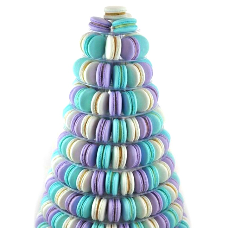 Tháp Trưng Bày Bánh Macaron 10 Tầng Trong Suốt Trang Trí Tiệc Sinh Nhật / Tiệc Cưới