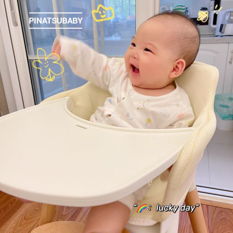 GHẾ ĂN DẶM CHÂN GỖ THANKSBABY/GHẾ ĂN DẶM ĐƠN GIẢN DỄ VỆ SINH