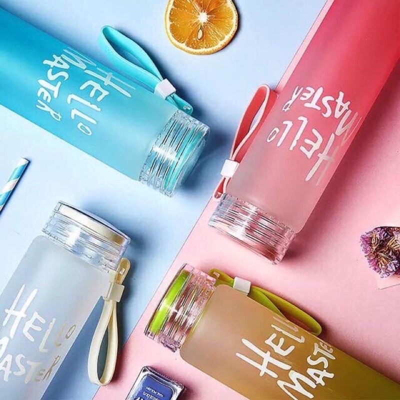 Bình nước thuỷ tinh Hello Master 480ml