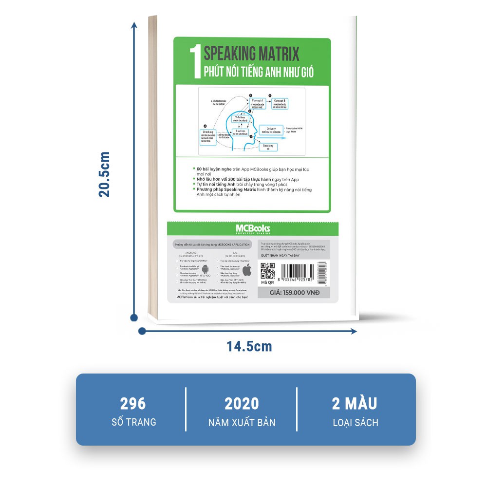 Sách - 1 Phút Nói Tiếng Anh Như Gió - Speaking Matrix - Học Qua App Online