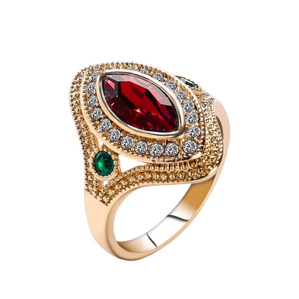 Nhẫn đính đá phong cách vintage size 7-10 cho nữ