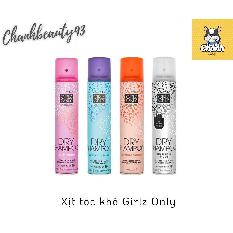 Xịt Tóc Khô Girlz Only Dry Shampoo 200ml