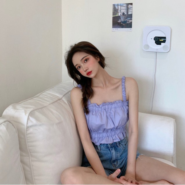 Áo croptop 2 dây chun ngực chất đũi cực xinh / áo hai dây croptop siêu xinh | BigBuy360 - bigbuy360.vn