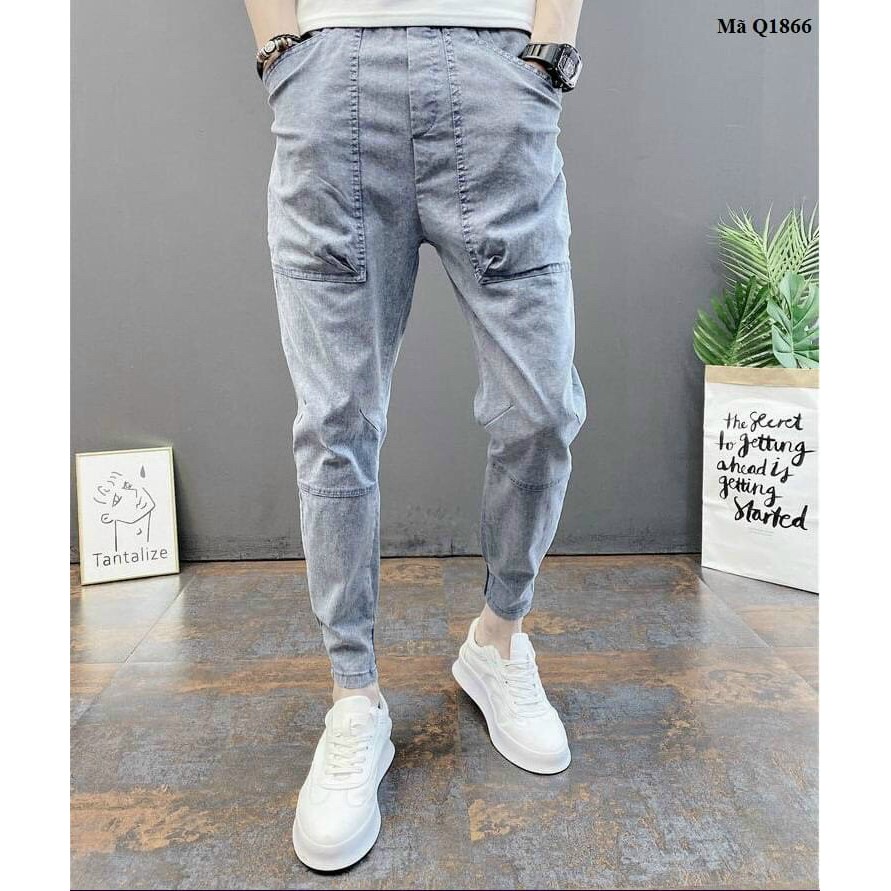 (Mẫu mới 2020) Quần jogger nam cao cấp chất liệu jean cá tính | BigBuy360 - bigbuy360.vn