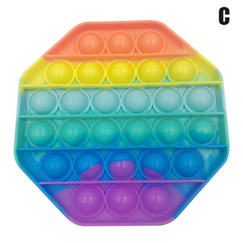 [FAST|COD] đồ chơi Đồ chơi ấn bong bóng màu cầu vồng vui nhộn /Hình tròn Màu sắc cầu vồng Thần tài Pop It để giảm căng thẳng Pop It Đồ chơi Tik Tok giá rẻ Thần tài Pop It Round Foxmind Giảm căng thẳng cho trẻ em / Rainbow Unicorn / Đẩy bong bóng / Đẩy Pop