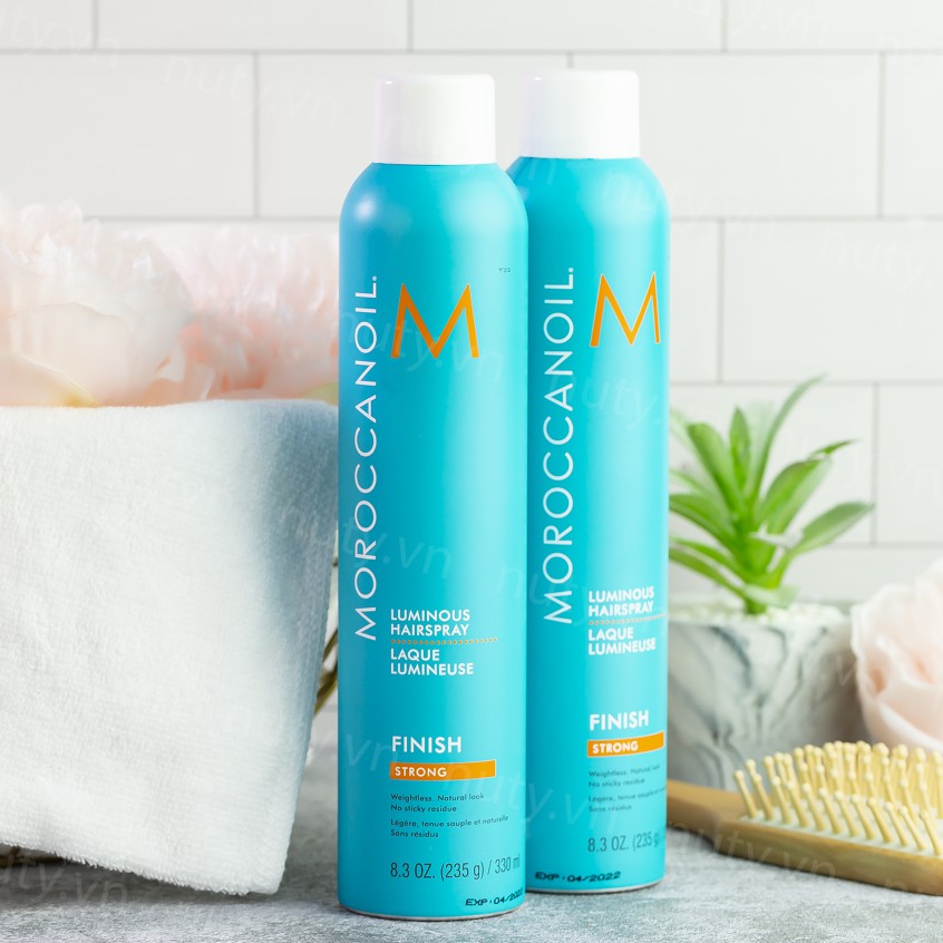 (Chính hãng) Gôm Xịt Giữ Nếp Tóc Linh Hoạt Moroccanoil Finish Luminous 330ml