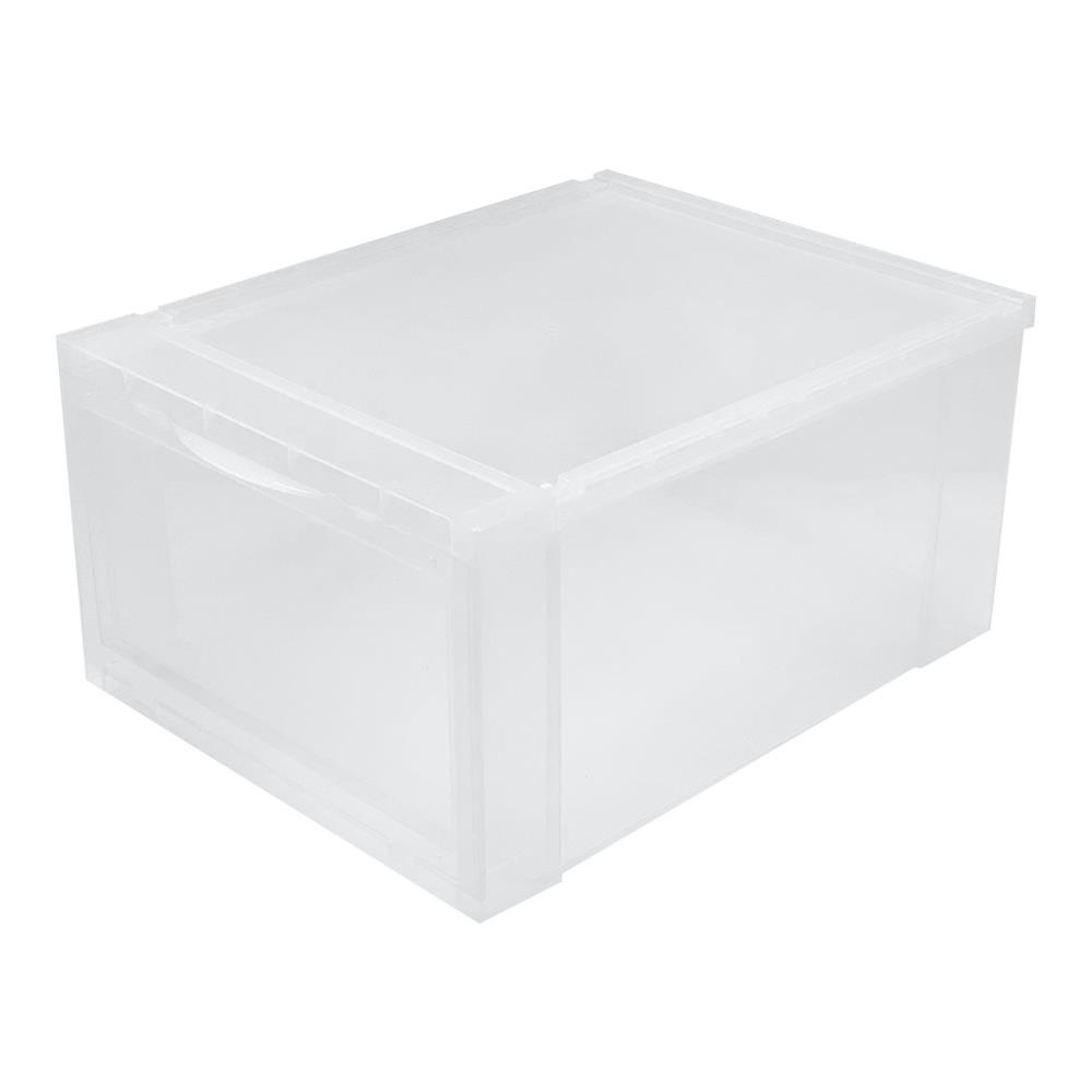 HomeBase STACKO Hộp đựng giày bằng nhựa 593 Thái Lan W28xH18.5xD35cm màu trắng