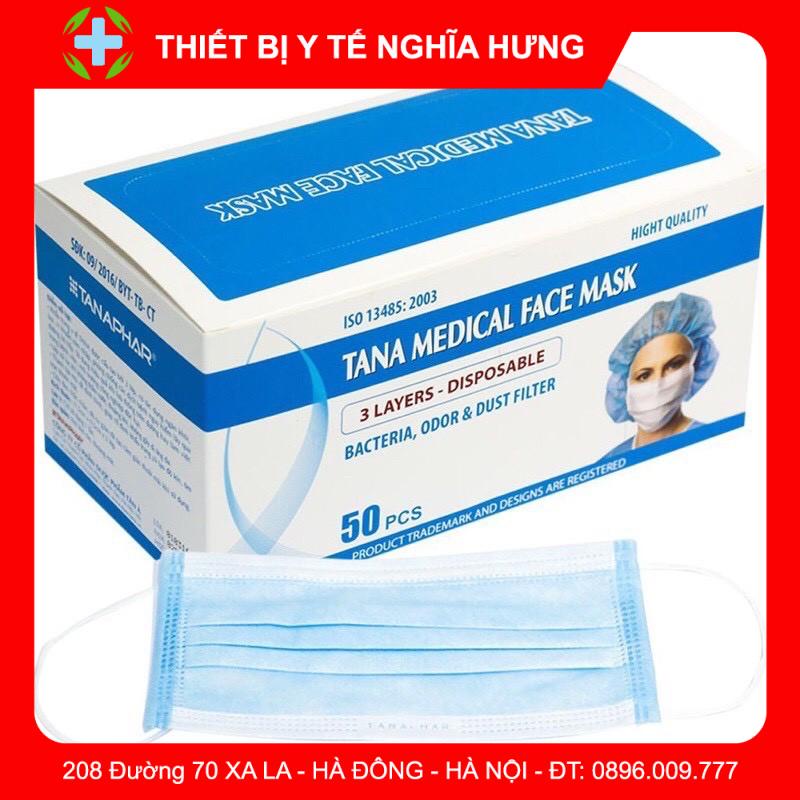 Khẩu Trang Y Tế 3 Lớp TANAPHAR hộp 50 cái