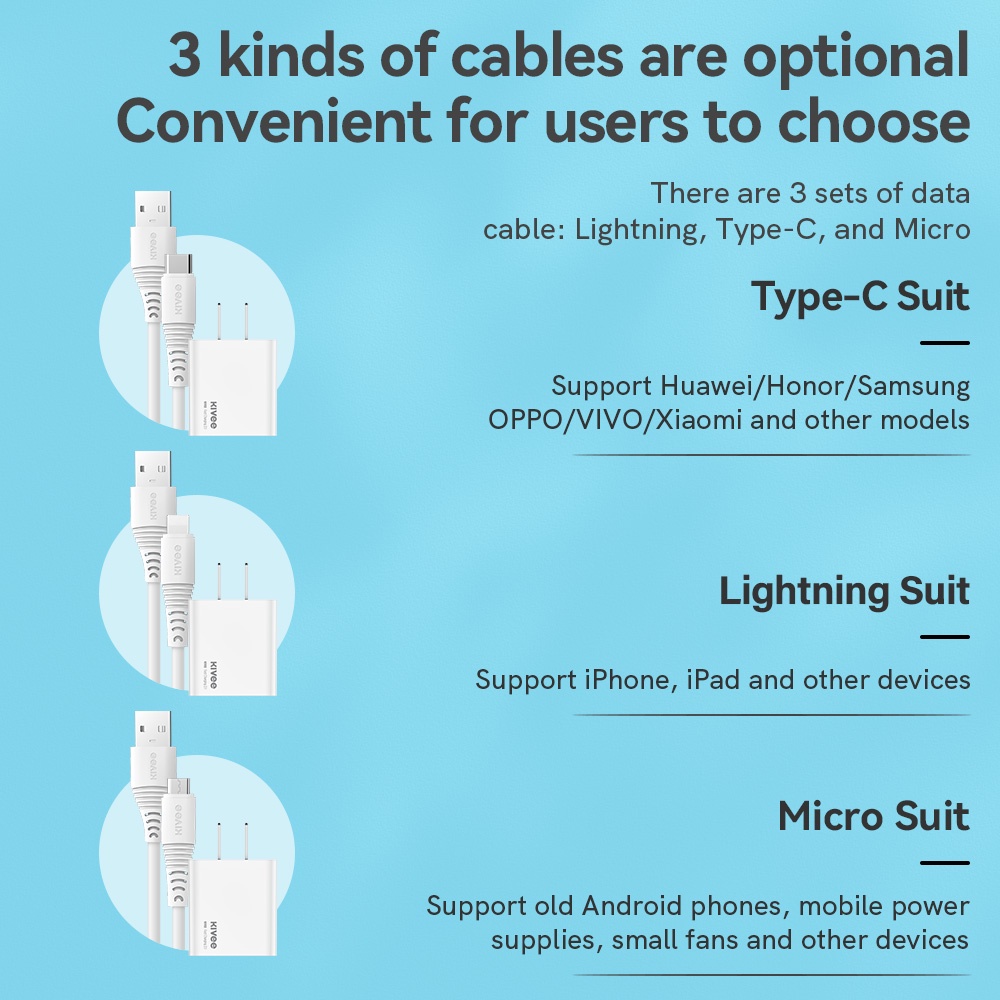 Cáp sạc KIVEE 2.1a Cáp USB to dài 1,2 mét phù hợp với ip