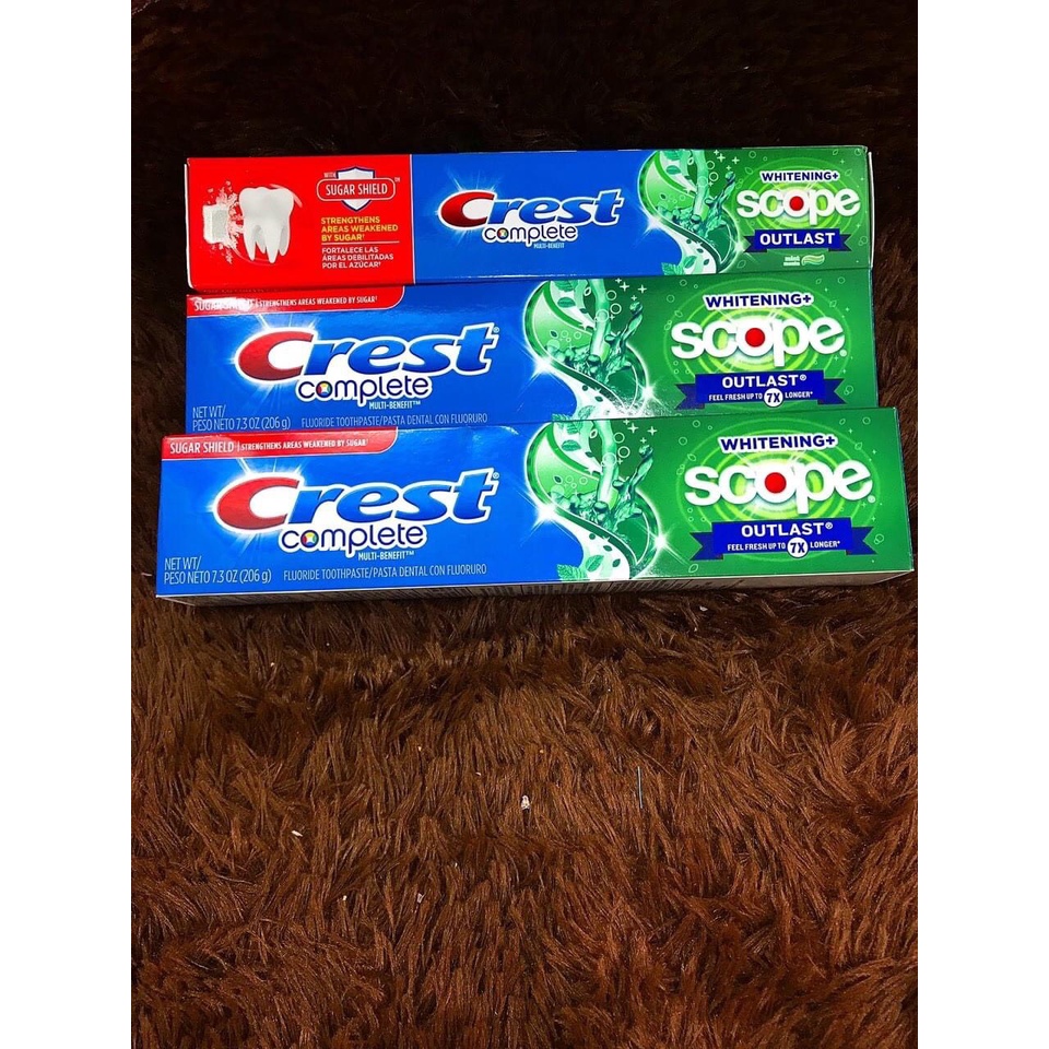 Kem đánh răng Crest Complete Adtive Foam 232g Ngăn Hôi Miệng & Mảng Bám