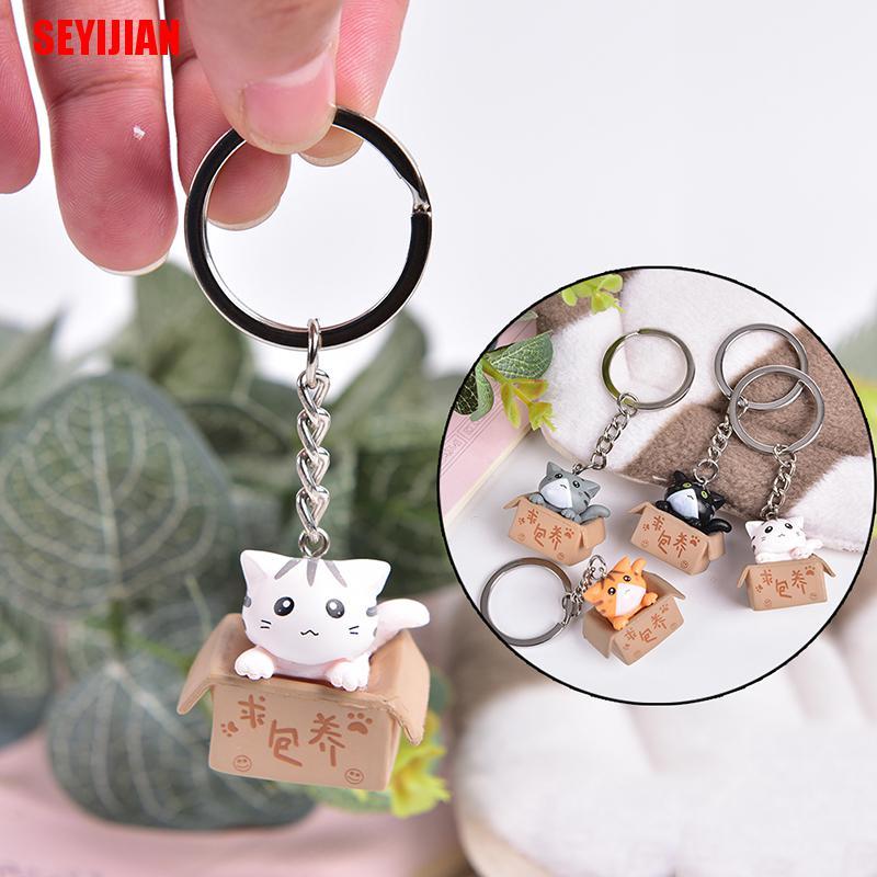 Móc Khóa Hình Mèo Hoạt Hình Đáng Yêu