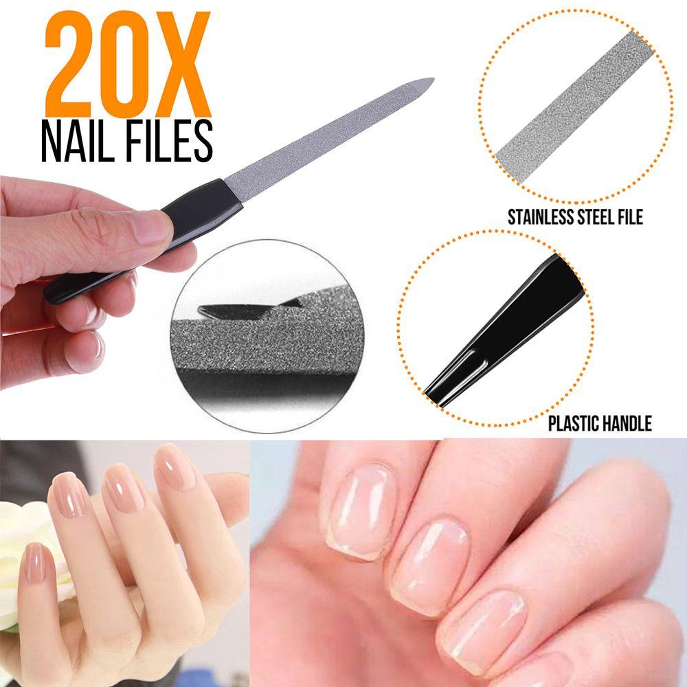 Dụng Cụ Dũa Móng Tay Bằng Thép Không Gỉ Với Tay Cầm Bằng Nhựa Tiện Dụng