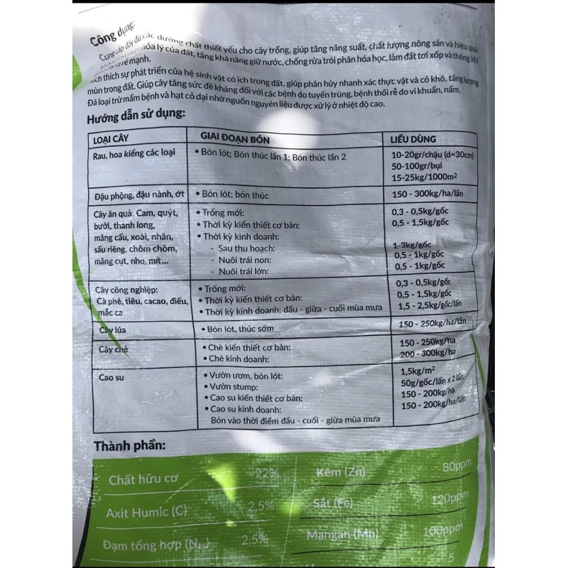 Phân hữu cơ sinh học Minro gói 700gram