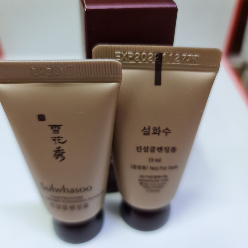 Sữa rửa mặt cấp ẩm, chống lão hóa thông đỏ sulwhasooo timetriasure extra creamy cleansing foam ex (15ml) | BigBuy360 - bigbuy360.vn