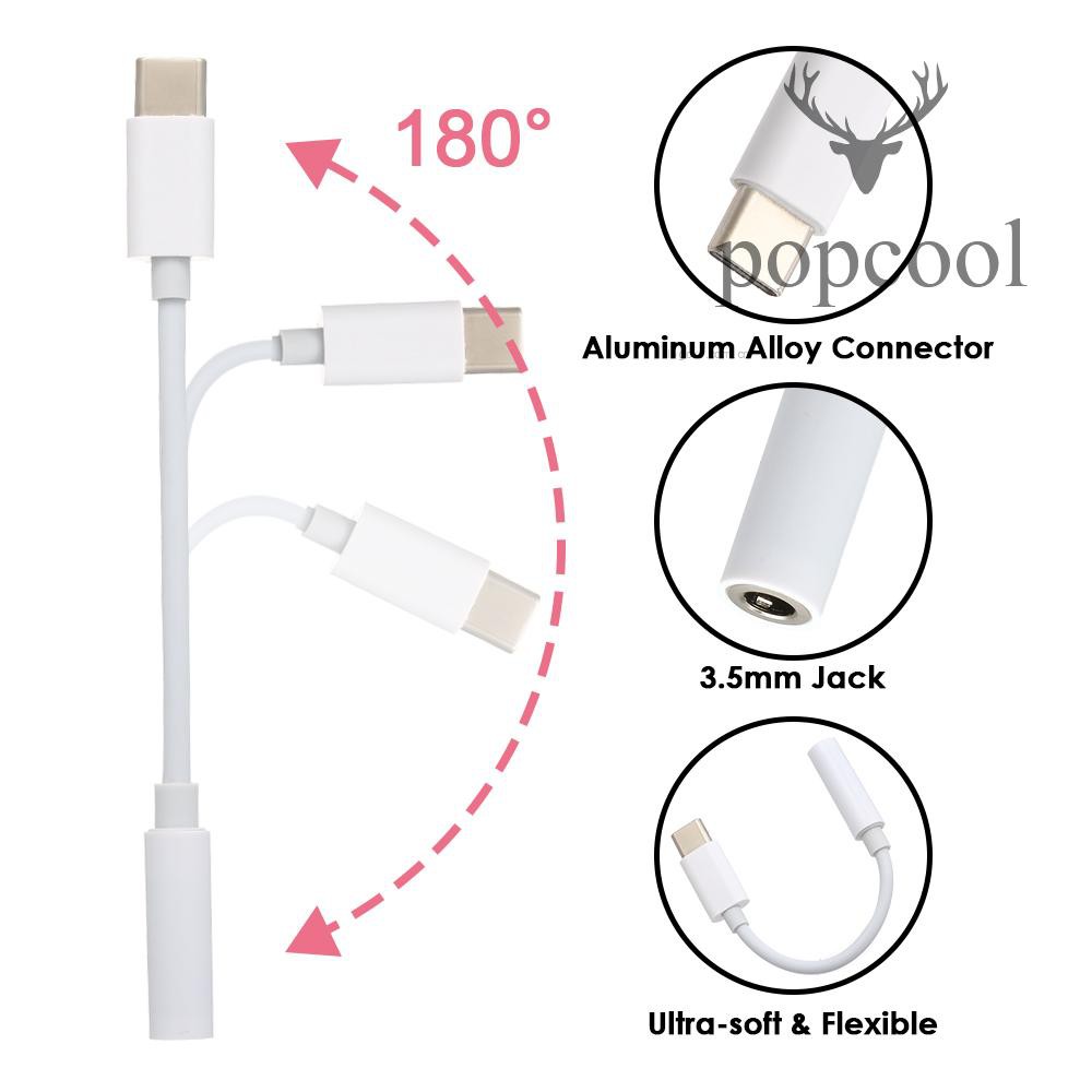 Cáp Chuyển Đổi Âm Thanh Tai Nghe Usb C Sang 3.5mm Cho Oppo