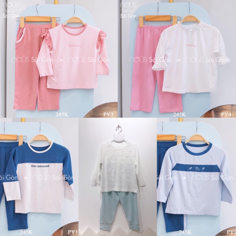 Bộ dài tay kids Nudoux siêu mềm, mát