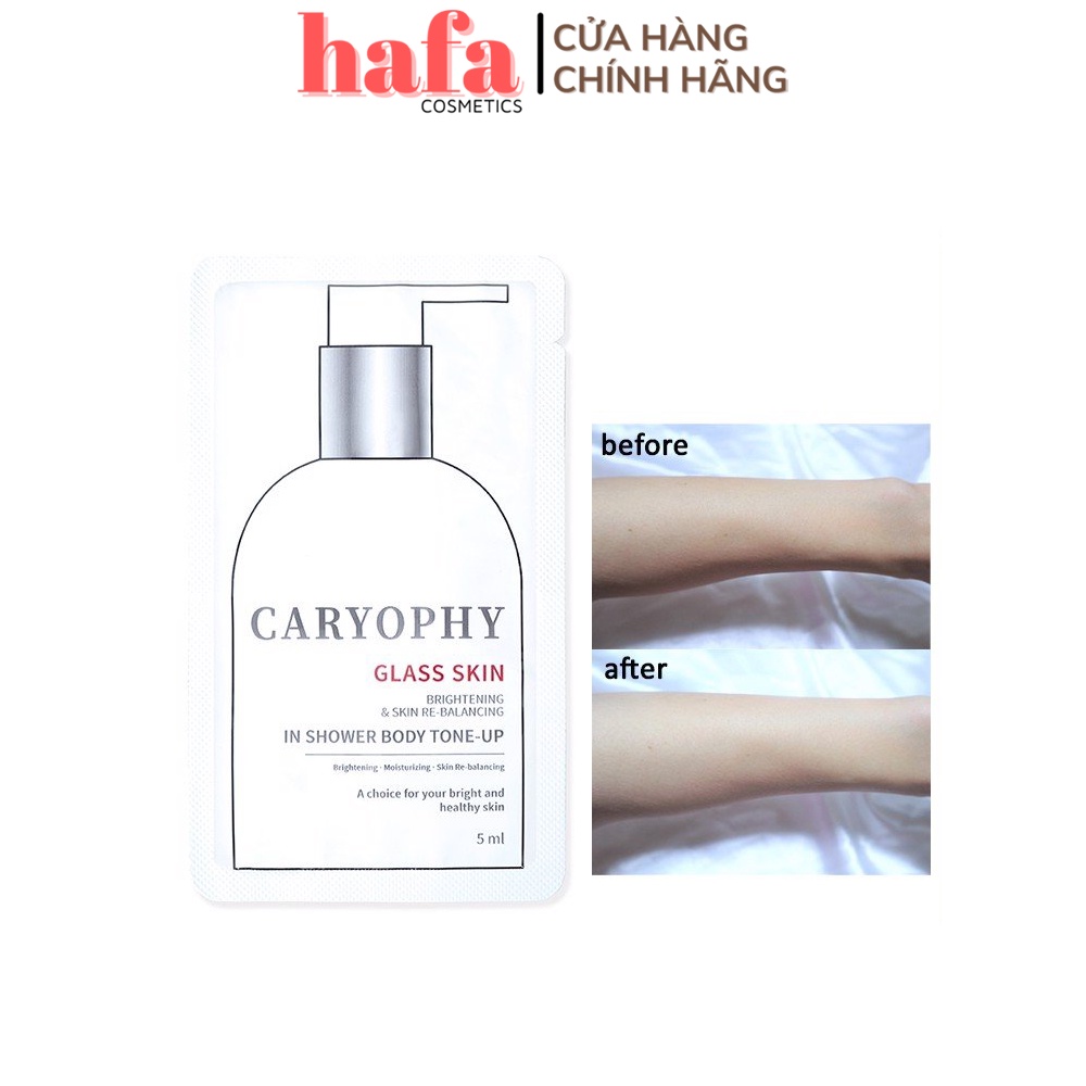 [Sample 5ml] Kem Dưỡng Trắng Da Bật Tone Body 3 in 1 Caryophy Glass Skin in Shower Body Tone Up 5ml | BigBuy360 - bigbuy360.vn