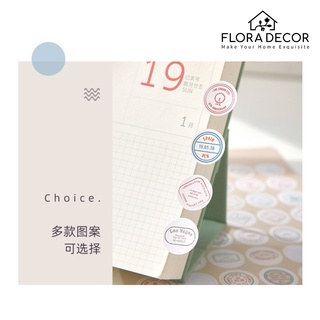 Sticker nhãn dán chấm tròn Flora Decor trang trí sổ, decor, dán postcard