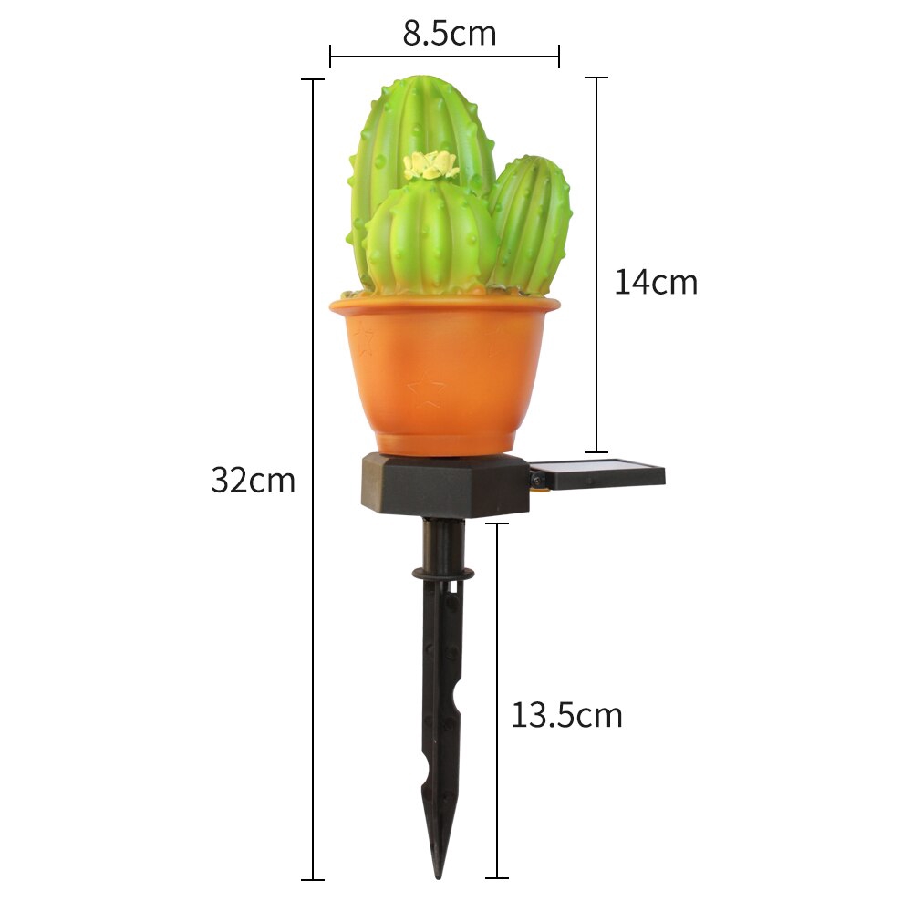 Đèn LED năng lượng mặt trời chống thấm nước hình quả dứa / xương rồng dùng trang trí sân vườn