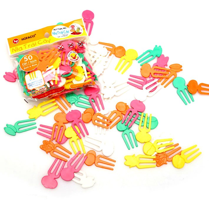 COMBO 100 CHIẾC NĨA HÌNH CÁC LOẠI TRÁI CÂY NGỘ NGHĨNH - G888 - BX1725