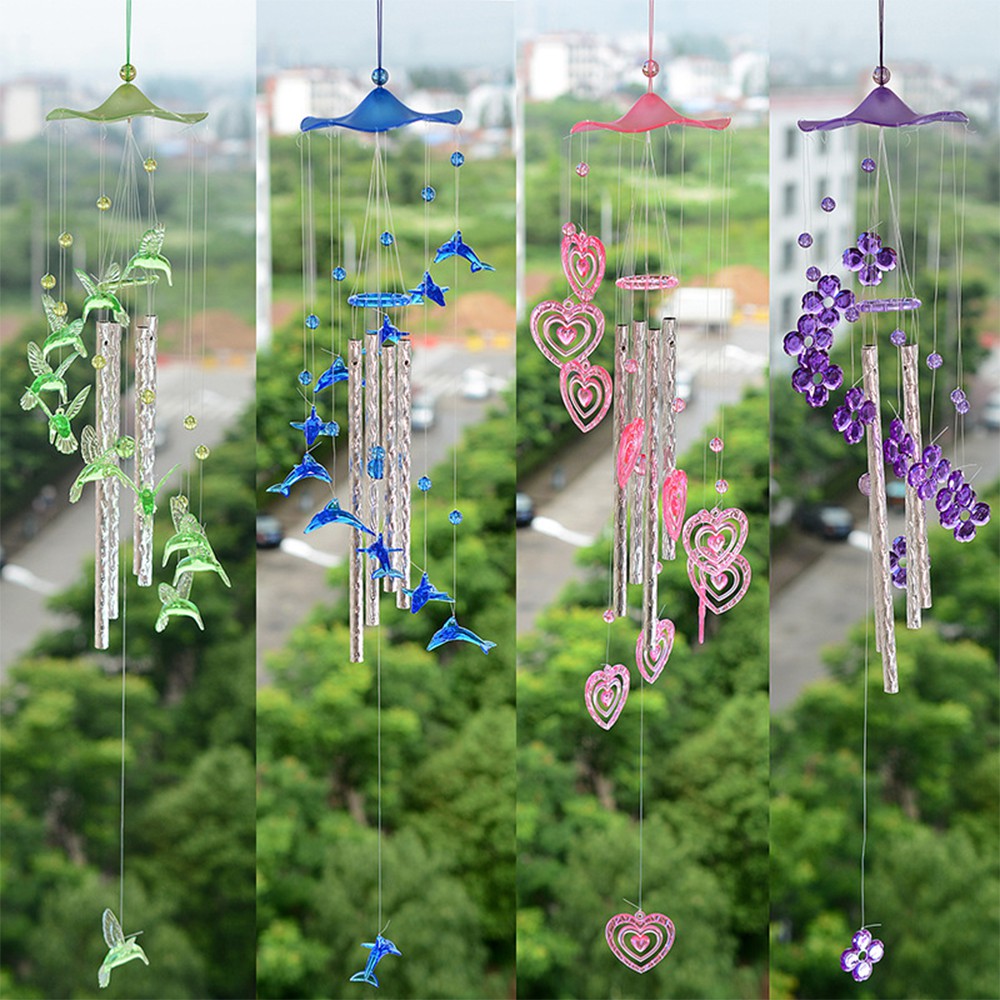 Chuông Gió KIỂU SÓNG Kim Loại Trang Trí Decor Đẹp Phong Thủy (Nhiều Hình)