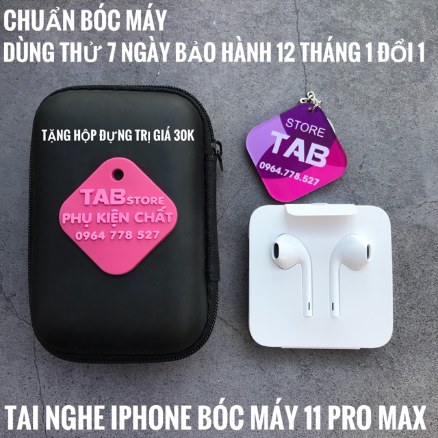 [Mã 267ELSALE hoàn 7% đơn 300K] Tai Nghe IPhone 11 Promax Bóc Máy - Bảo Hành 12 T