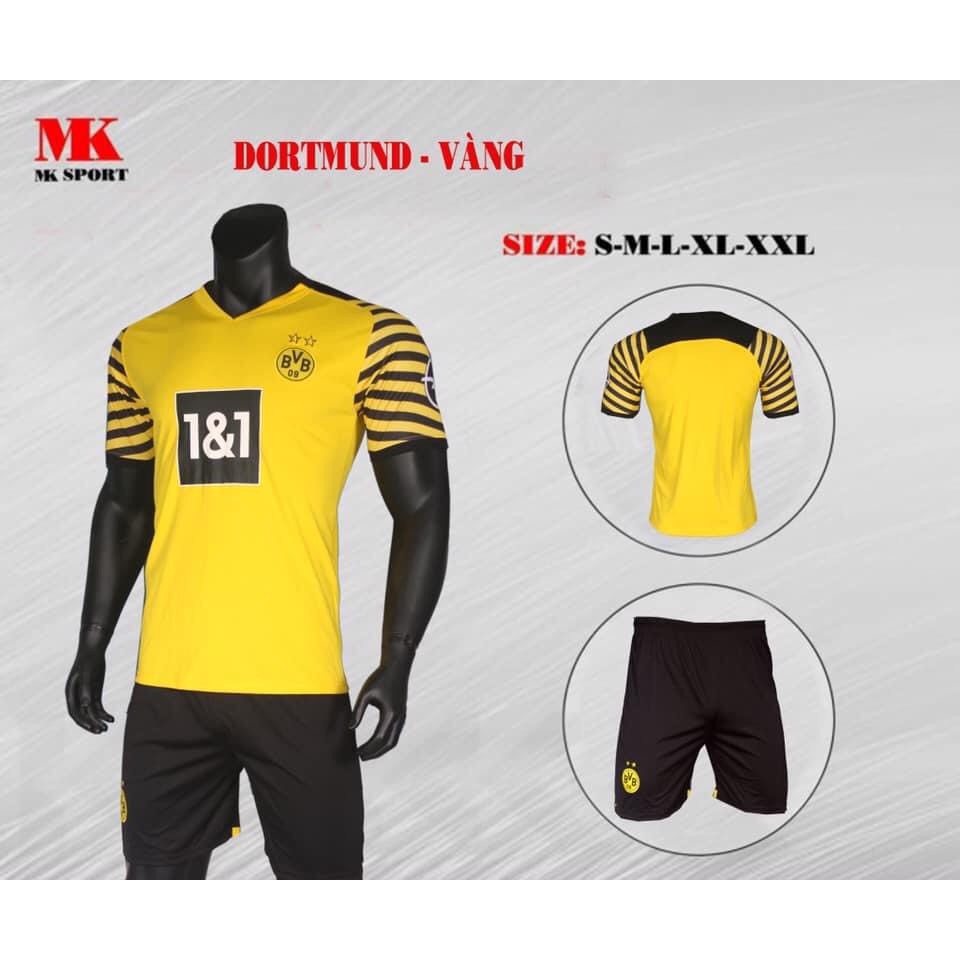 Bộ đá banh thể thao Dortmund áo vàng,quần đen size .Người lớn mới 2021-2022 có size XXL.2XL | BigBuy360 - bigbuy360.vn