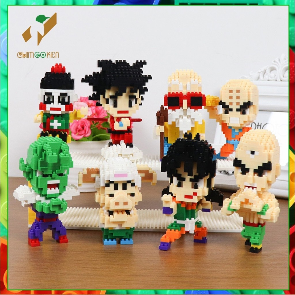 Mô hình dragon ball lego 3d- Mô hình 7 viên ngọc rồng lắp ráp 300-400 chi tiết