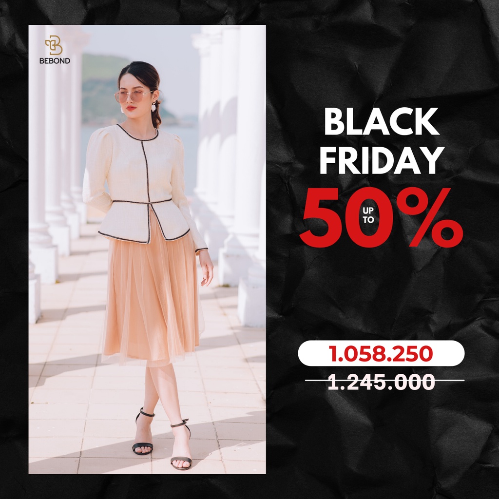 Set Áo Vest Chân Váy Nữ Màu Be BEBOND Kiểu Dáng Trẻ Trung Thanh Lịch Phong Cách Thời Trang Hàn Quốc BBS09