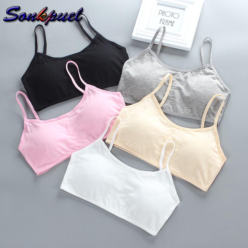 Áo lót vải cotton Mềm Mại Không Gọng Dành Cho Bé Gái 8-15 Tuổi
