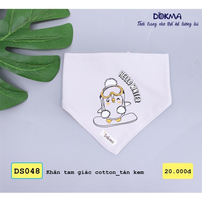 Yêm cho bé yêm tam giac Dokma Yếm cotton Yếm sơ sinh mềm mại ấm cổ cho bé