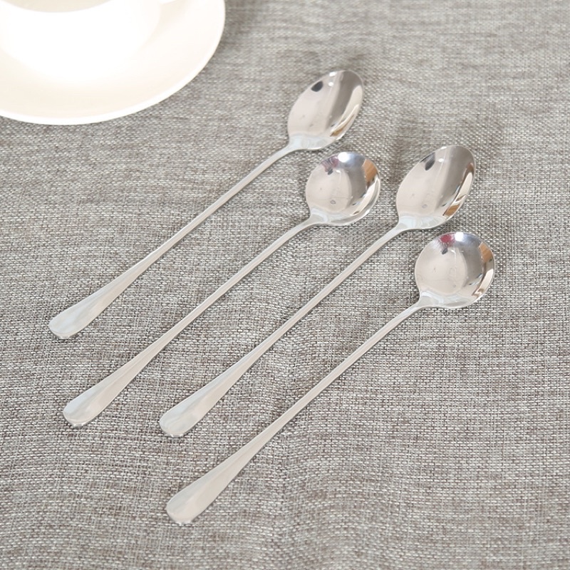 Muỗng pha cà phê, ăn kem,chè bằng inox không gỉ, Muỗng cán dài siêu bền, Thìa inox 2G3