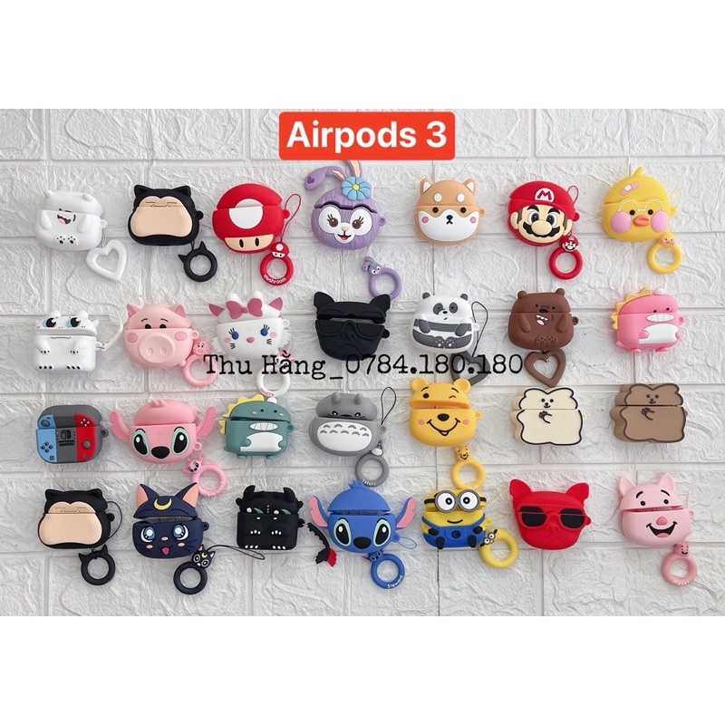 [ Vỏ bọc tai nghe airpods 3  hình siêu kute ] dày dặn / Case aripods 3