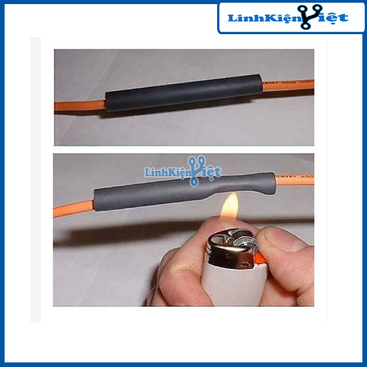 Bộ 10 Ống Gen Co Nhiệt Cách Điện, Mỗi Ống Dài 1m ( Đen )