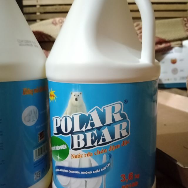 NƯỚC RỬA CHÉN POLAR BEAR - SẢN PHẨM TỪ THIÊN NHIÊN - CAN 3,6KG
