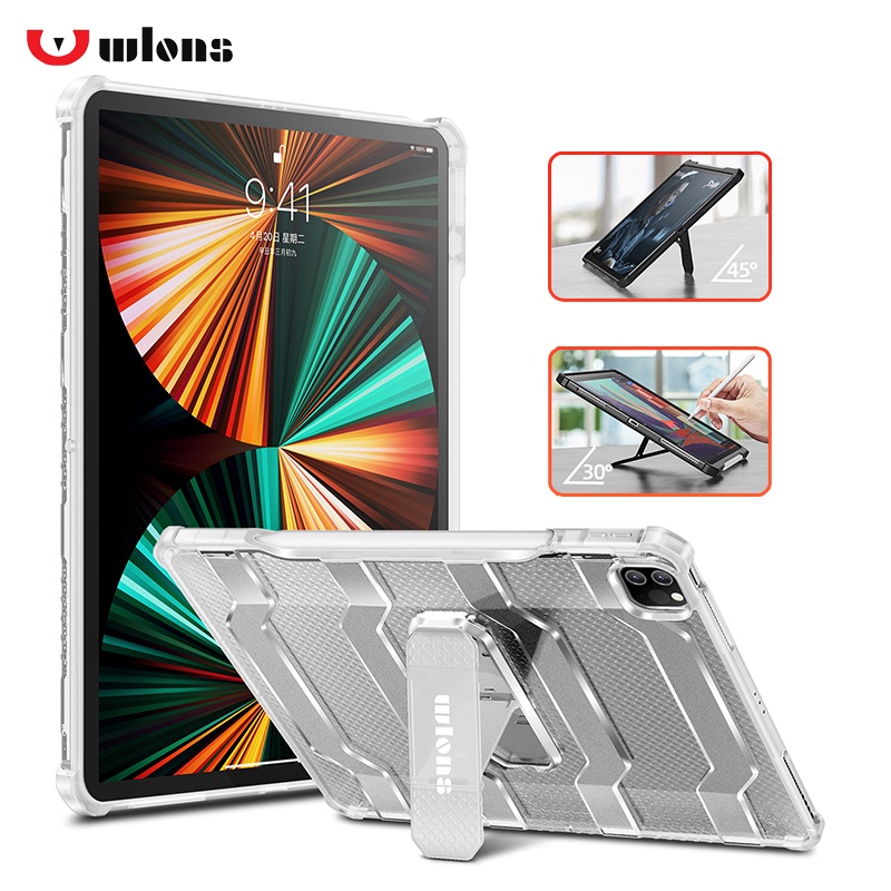 Wlons iPad Ốp Lưng Cho iPad Pro 11 12.9 10.2 2021 2018 2020 / ipad gen 9 2021 / iPad Air 10.9 2020 / iPad Air 4 / iPad 8th Gen / iPad Air 10.5 / iPad mini6 2021 Bảo Vệ Đứng Ốp Lưng