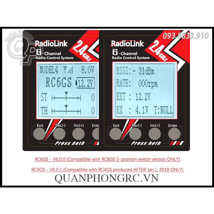 Cáp báo điện áp Radiolink R7FG R8F Receiver Telemetry Function