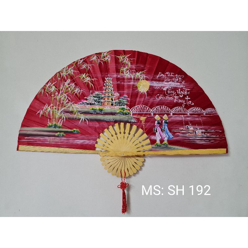 QUẠT LỤA TRANH TREO TƯỜNG KÍCH THƯỚC LỚN