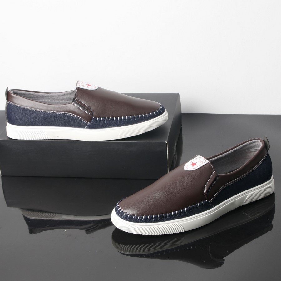 Giày lười nam mandd GN344 (Nâu) đế trắng | BigBuy360 - bigbuy360.vn