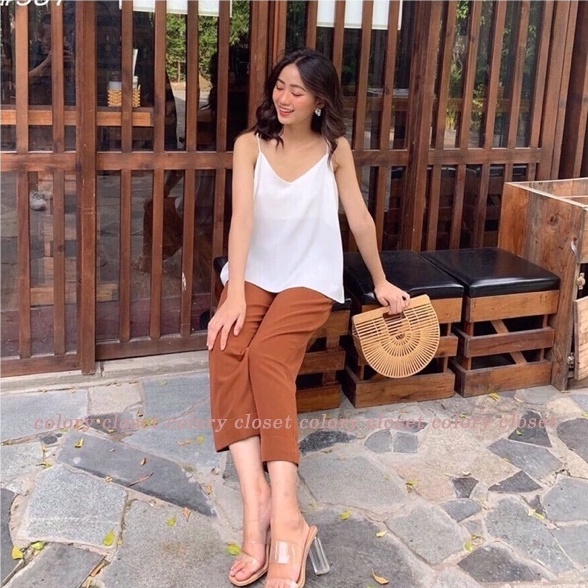 Áo 2 dây đũi mịn siêu xinh, áo hai dây basic nữ - Colory